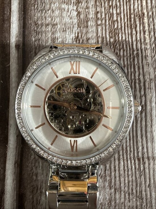 Fossil Accessories - Fossil BQ3727 Vale Automatic Skeleton Silver Women's Watch Mspr $219